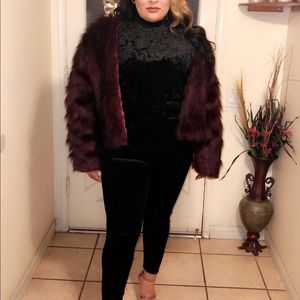 Forever 21 Jackets & Coats - Forever 21 Burgundy Faux Fur Coat Plus Size Forever 21 Jackets & Coats - Forever 21 Burgundy Faux Fur Coat Plus Size